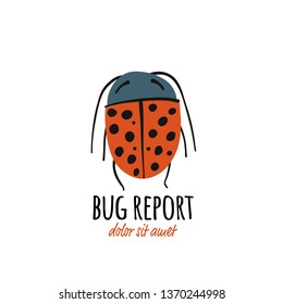 Funny beetle, bug character for your design