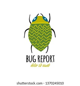 Funny beetle, bug character for your design