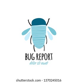 Funny beetle, bug character for your design
