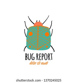 Funny beetle, bug character for your design