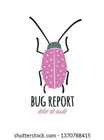 Funny beetle, bug character for your design