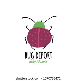 Funny beetle, bug character for your design