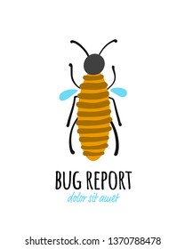 Funny beetle, bug character for your design
