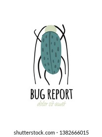Funny beetle, bug character for your design
