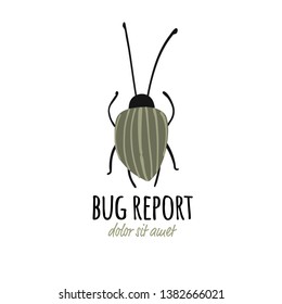 Funny beetle, bug character for your design