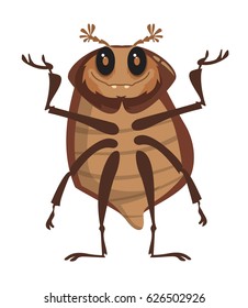 Funny Beetle Cartoon Vector Illustration