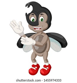 Funny Beetle Cartoon For Your Design