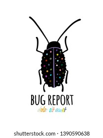 Funny beetle icon for your design