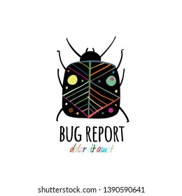 Funny beetle icon for your design