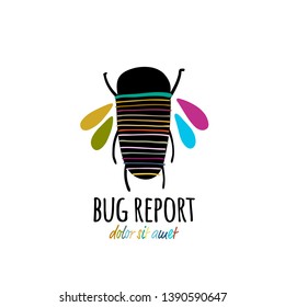Funny beetle icon for your design