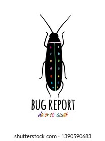 Funny beetle icon for your design
