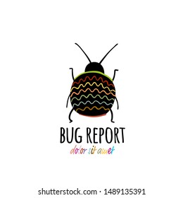 Funny beetle icon for your design