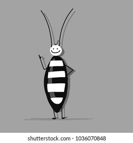 Funny beetle for your design