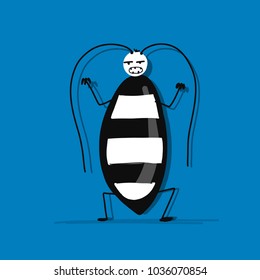 Funny beetle for your design