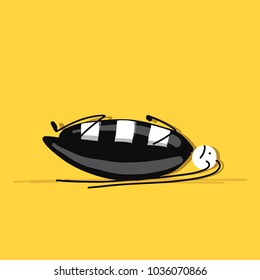 Funny beetle for your design