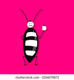 Funny beetle for your design