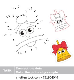 Funny Bell. Dot to dot educational game for kids.