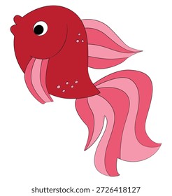Lustiger Bettfisch auf weißem Hintergrund