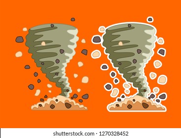 funny big wind vector illustration
