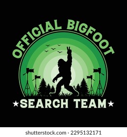 Funny Bigfoot Retro Vintage T-Shirt Design,For Bigfoot Lover