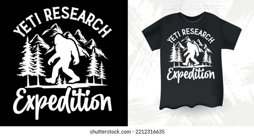 Funny Bigfoot Sasquatch Vintage Bigfoot T-Shirt Design