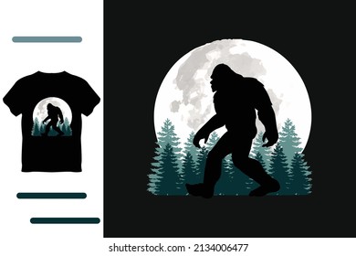 Funny bigfoot t shirt design