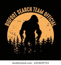 Funny bigfoot t shirt design