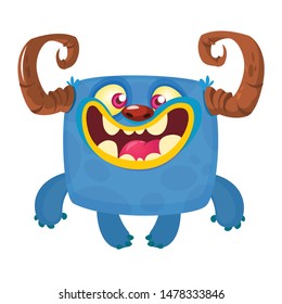Funny bigfoot or yeti character design. Vector illustration
