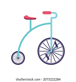 funny bike icon flat style