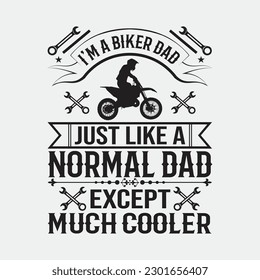 Funny Biker Dad Shirt Motorcycles Cooler Fathers Day Papa