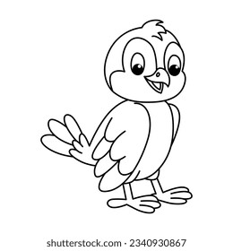 Página divertida de dibujos animados para vectores de colores