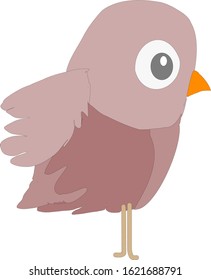 Funny Bird Character For Kids Stories Vector Isolated