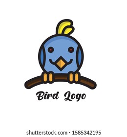funny bird logo vector illustration