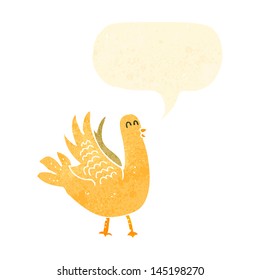 funny bird with speech bubble