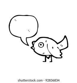 funny bird with speech bubble funny bird with speech bubble