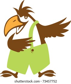 funny bird symbol.vector illustration