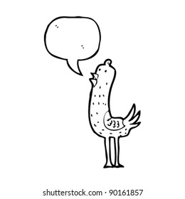 lustiger Vogeltechenkartoon