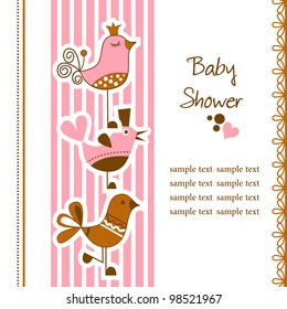 Funny birds baby shower