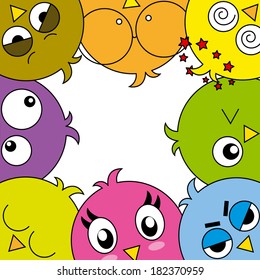 Funny birds card