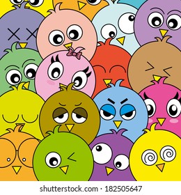 Funny birds card