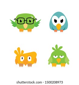 Funny Birds Character Vector Design