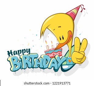 Funny birthday gift label