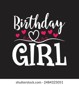 Funny birthday girl vector design