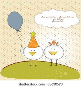 funny birthday party greeting card