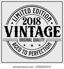 Funny birthday T-shirt Design, Vintage Birthday T-shirt Design,2016 Aged to perfection, 2018 Limited Edition T-shirt Design