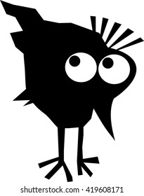 Funny black bird