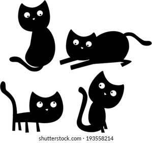 Funny black cats
