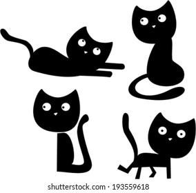 Funny black cats 