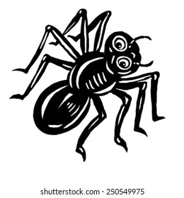 funny black spider