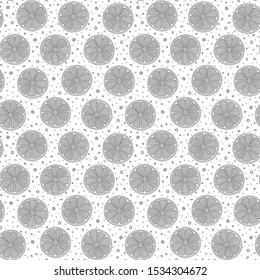 Funny black and white cartoon seamless pattern of lime fruit. Coloring book page. Adult antistress therapy.
